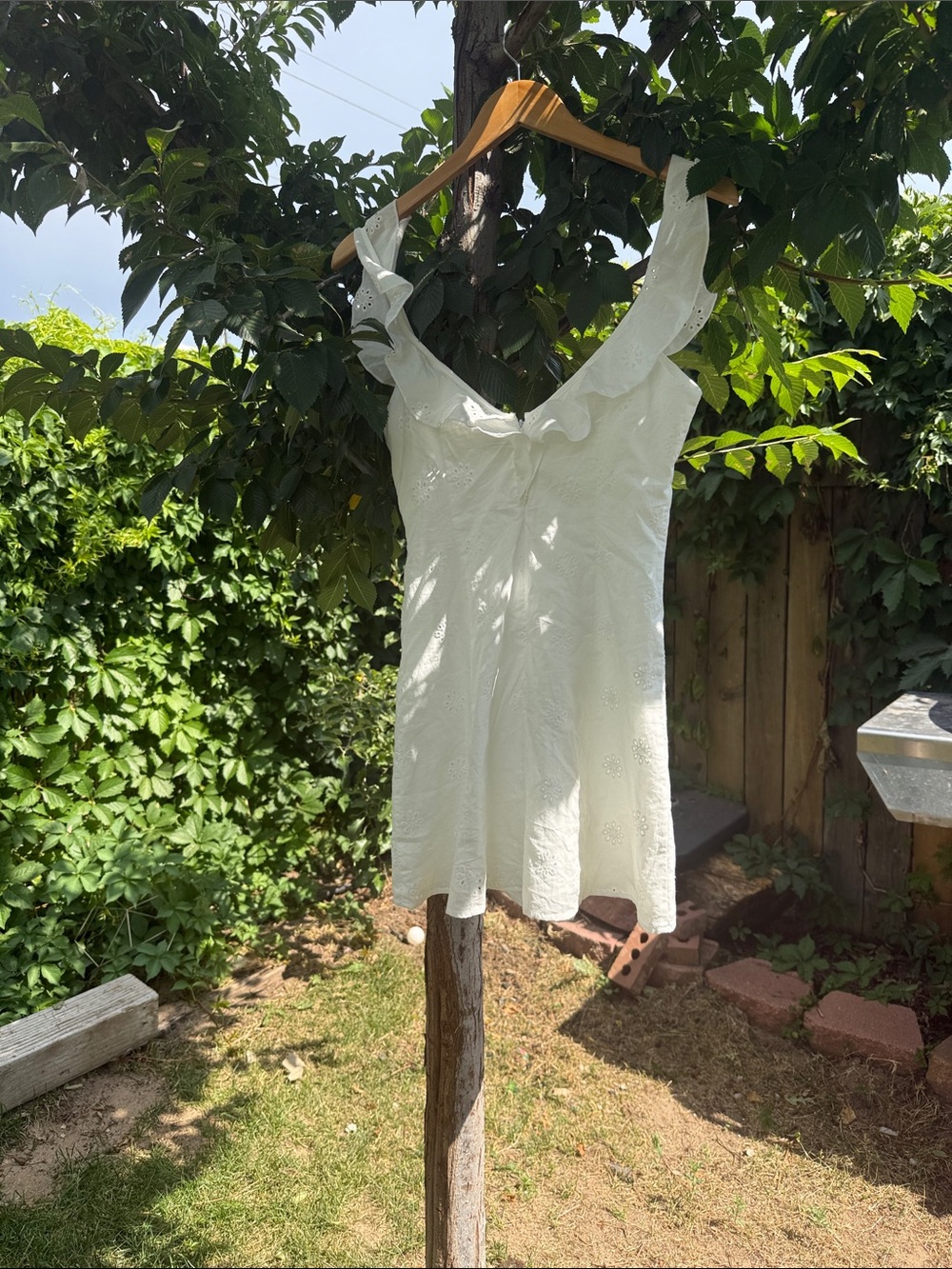 Princess Polly White Eyelet Ruffle Mini Dress - Picture 6 of 8